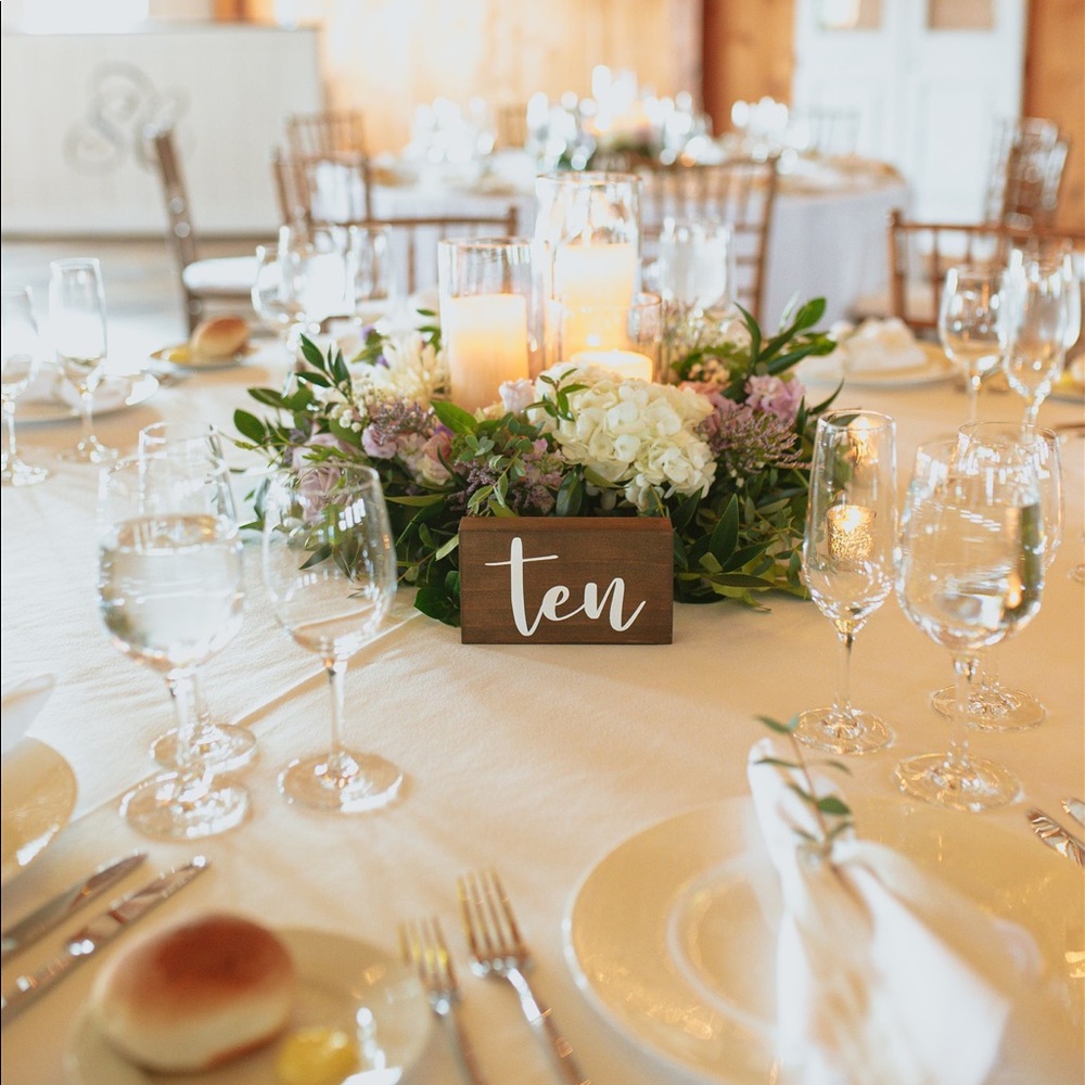 Custom Wood table numbers